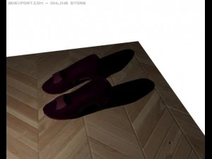womens dark violetpurple shoes 3D Model