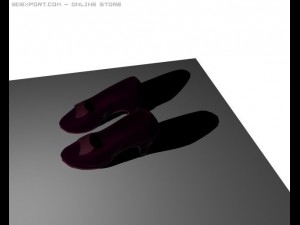 womens dark violetpurple shoes Model 3D