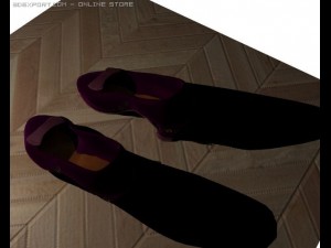 womens dark violetpurple shoes Model 3D
