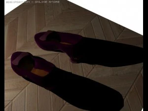 womens dark violetpurple shoes 3D Model