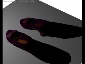 womens dark violetpurple shoes Model 3D