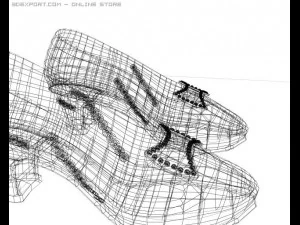 womens dark violetpurple shoes 3D Model
