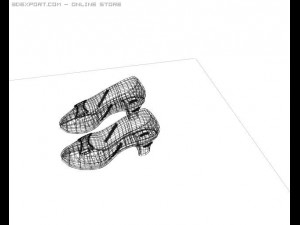 womens dark violetpurple shoes Model 3D