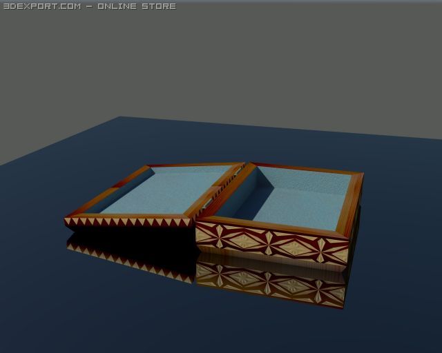 ornamental wooden box 3D Model .c4d .max .obj .3ds .fbx .stl .blend 