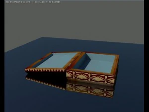 ornamental wooden box 3D Model