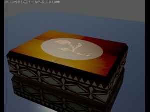 ornamental wooden box 3D Model