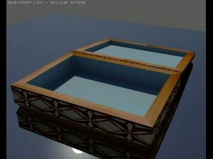 ornamental wooden box 3D Model