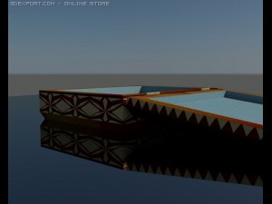 ornamental wooden box 3D Model