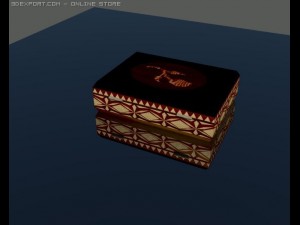 ornamental wooden box 3D Model