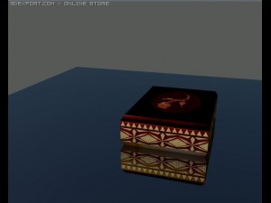 ornamental wooden box 3D Model