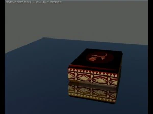 ornamental wooden box 3D Model