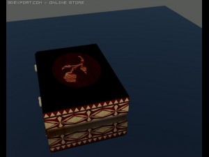 ornamental wooden box 3D Model