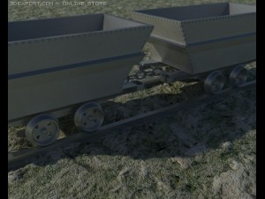 mine ore wagons 3D Model