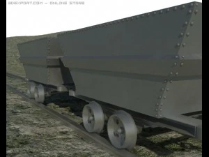 mine ore wagons 3D Model