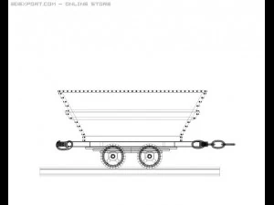 mine ore wagons 3D Model