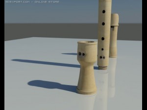recorder musical instrument 3D-Modell