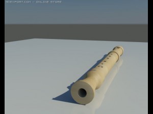 recorder musical instrument 3D-Modell