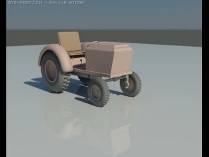 старый трактор 3D Модель