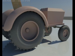 old tractor 3D Model