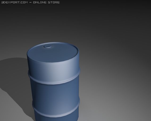 light blue barrel Modelo 3D .c4d .max .obj .3ds .fbx .stl .blend 