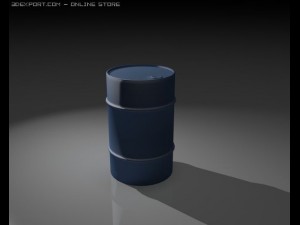 light blue barrel Modelo 3D