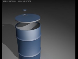 light blue barrel Modelo 3D