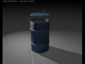light blue barrel Modelo 3D