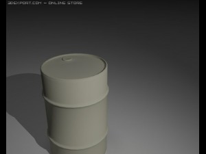 old dusty yellow barrel Modelo 3D