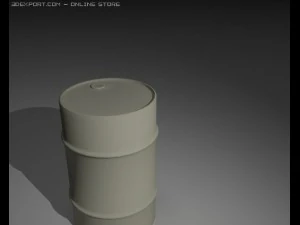 old dusty yellow barrel 3D Model