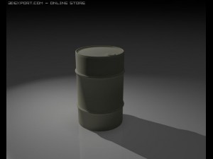 old dusty yellow barrel 3D Model