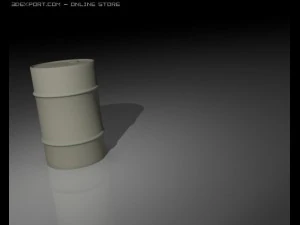 old dusty yellow barrel 3D Model