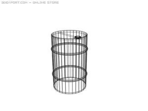 old dusty yellow barrel 3D Model