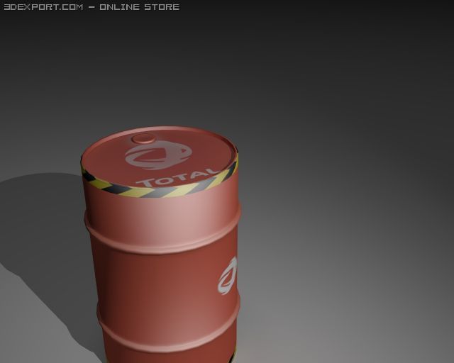 total oil barrel 3D Model .c4d .max .obj .3ds .fbx .stl .blend 