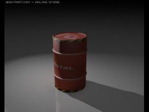 total oil barrel 3D Model