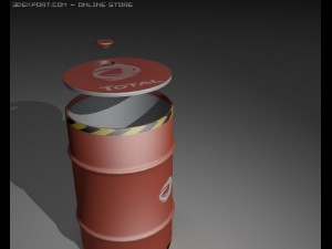 total oil barrel 3D Model
