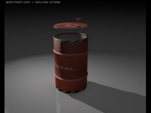 total oil barrel 3D Model