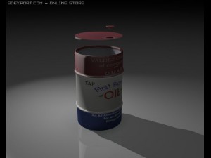 first oil barrel to valdez Modello 3D
