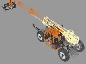 jlg g12 55a telehandler 3D Model