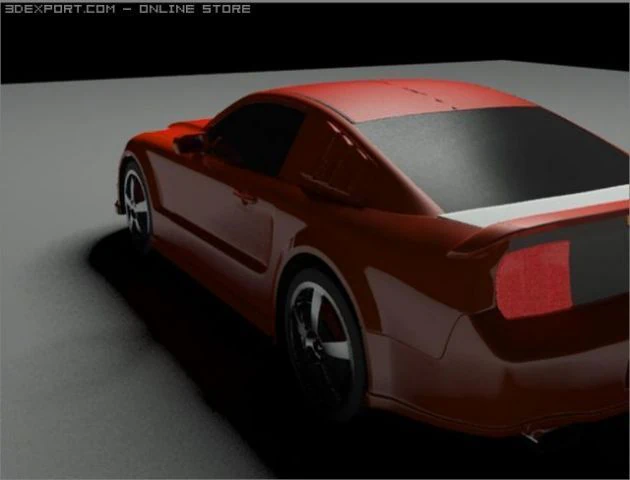 ford mustang 3D Model .c4d .max .obj .3ds .fbx .stl .blend 
