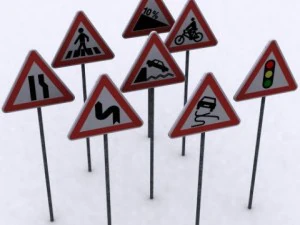 warning signs 3D Model