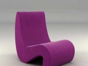 armchair vitra amoebe 3D Model