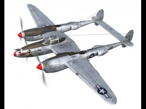 lockheed p38j lightning arkansas traveler 3D Model