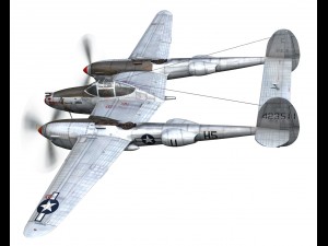 lockheed p38j lightning arkansas traveler 3D Model