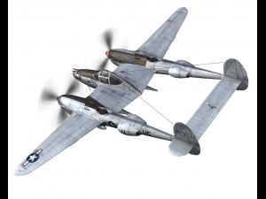 lockheed p38j lightning arkansas traveler 3D Model