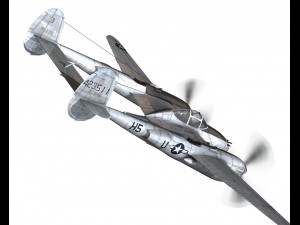 lockheed p38j lightning arkansas traveler 3D Model