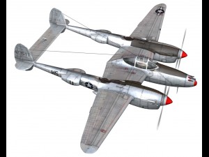 lockheed p38j lightning arkansas traveler 3D Model