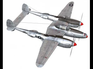 lockheed p38j lightning arkansas traveler 3D Model