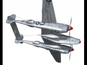 lockheed p38j lightning arkansas traveler 3D Model