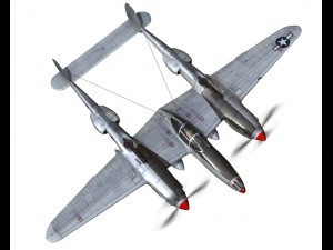 lockheed p38j lightning arkansas traveler 3D Model