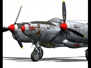 lockheed p38j lightning arkansas traveler 3D Model